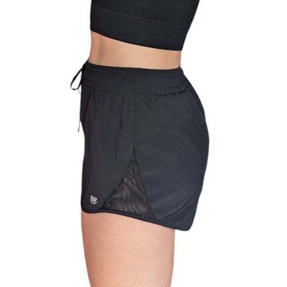 Forever 21 Black or Blue Mid Rise Reversible Sports Shorts, Drawstring, Women S - Picture 2 of 10